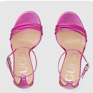 Authentic Gucci Ankle Strap heel sandals size 37.5
